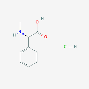molecular formula C9H12ClNO2 B8178346 (S)-alpha-(Methylamino)benzeneacetic acid HCl 