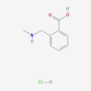 molecular formula C9H12ClNO2 B8178349 2-((Methylamino)methyl)benzoic acid hydrochloride 