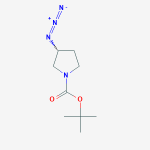 molecular formula C9H16N4O2 B8178366 (3R)-1-Boc-3-azido-pyrrolidine 