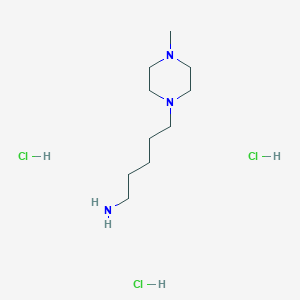 molecular formula C10H26Cl3N3 B8178421 4-Methyl-1-piperazinepentanamine 3HCl 