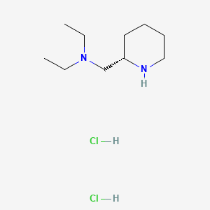 molecular formula C10H24Cl2N2 B8178437 N-ethyl-N-[[(2S)-piperidin-2-yl]methyl]ethanamine;dihydrochloride 