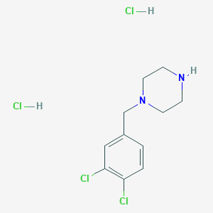 molecular formula C11H16Cl4N2 B8178484 1-(3,4-Dichlorobenzyl)piperazine dihydrochloride 