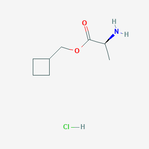 molecular formula C8H16ClNO2 B8178540 L-Alanine cyclobutylmethyl ester HCl 