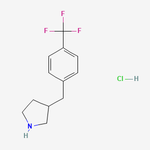 molecular formula C12H15ClF3N B8178581 3-(4-(Trifluoromethyl)benzyl)pyrrolidine hydrochloride CAS No. 1203685-23-7