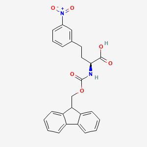 molecular formula C25H22N2O6 B8178593 (2S)-2-(9H-fluoren-9-ylmethoxycarbonylamino)-4-(3-nitrophenyl)butanoic acid 