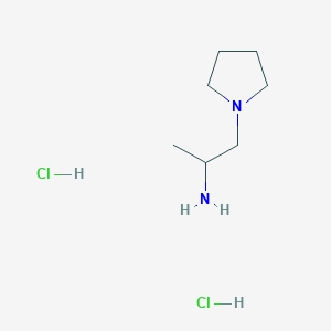molecular formula C7H18Cl2N2 B8178618 1-(1-Pyrrolidinyl)-2-propanamine dihydrochloride 