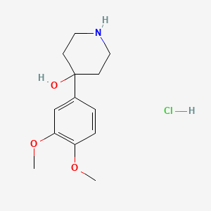 molecular formula C13H20ClNO3 B8178654 4-(3,4-Dimethoxyphenyl)-4-piperidinol HCl 
