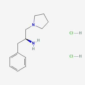 molecular formula C13H22Cl2N2 B8178667 (S)-1-Phenyl-3-(pyrrolidin-1-yl)propan-2-amine dihydrochloride 