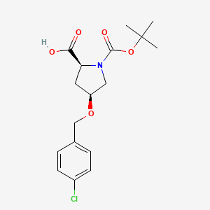 (2S,4S)-1-(tert-butoxycarbonyl)-4-[(4-chlorobenzyl)oxy]-2-pyrrolidinecarboxylic acid