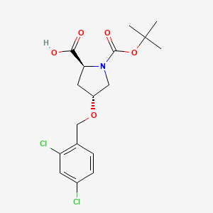 molecular formula C17H21Cl2NO5 B8178681 Boc-Hyp(Bn(2,4-diCl))-OH 