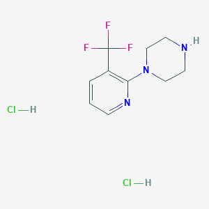 molecular formula C10H14Cl2F3N3 B8178700 1-[3-(Trifluoromethyl)pyridin-2-yl]piperazine dihydrochloride 
