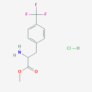 molecular formula C11H13ClF3NO2 B8178712 Methyl 2-amino-3-(4-trifluoromethylphenyl)propanoate HCl 