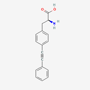 molecular formula C17H15NO2 B8178715 4-(2-Phenylethynyl)-L-phenylalanine 
