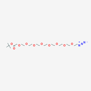 molecular formula C22H43N3O10 B8178774 Azido-PEG8-C-Boc 