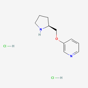 molecular formula C10H16Cl2N2O B8178791 (S)-3-(2-Pyrrolidinylmethoxy)pyridine 2HCl 