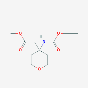 molecular formula C13H23NO5 B8178797 Methyl 2-[4-(Boc-amino)tetrahydropyran-4-yl]acetate 