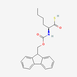 molecular formula C21H23NO3S B8178803 (2S)-2-(9H-fluoren-9-ylmethoxycarbonylamino)hexanethioic S-acid 