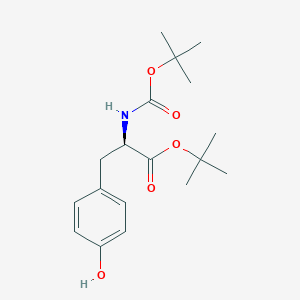 tert-butyl (2R)-3-(4-hydroxyphenyl)-2-[(2-methylpropan-2-yl)oxycarbonylamino]propanoate
