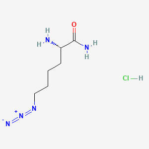 molecular formula C6H14ClN5O B8178839 (2S)-2-amino-6-azidohexanamide hydrochloride 