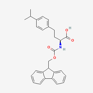 molecular formula C28H29NO4 B8178840 (2S)-2-(9H-fluoren-9-ylmethoxycarbonylamino)-4-(4-propan-2-ylphenyl)butanoic acid 