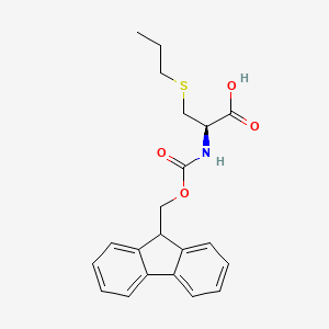molecular formula C21H23NO4S B8178855 (2R)-2-(9H-fluoren-9-ylmethoxycarbonylamino)-3-propylsulfanylpropanoic acid 