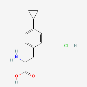 molecular formula C12H16ClNO2 B8178864 4-Cyclopropyl-DL-phenylalanine HCl 