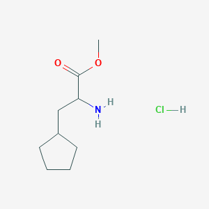 molecular formula C9H18ClNO2 B8178868 Methyl 2-amino-3-cyclopentylpropanoate HCl 