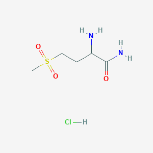 molecular formula C5H13ClN2O3S B8178875 2-Amino-4-methanesulfonylbutanamide HCl 