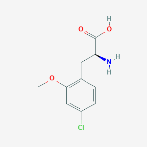 molecular formula C10H12ClNO3 B8178879 4-Chloro-2-methoxy-L-phenylalanine 