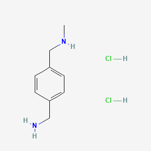 molecular formula C9H16Cl2N2 B8178897 1-(4-(Aminomethyl)phenyl)-N-methylmethanamine dihydrochloride 