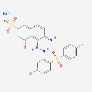 6-Amino-5-((5-chloro-2-((4-methylphenyl)sulfonyl)phenyl)azo)-4-hydroxy-2-naphthalenesulfonic acid monosodium salt