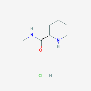 molecular formula C7H15ClN2O B8178903 N-Methyl-(S)-2-piperidinecarboxamide HCl 