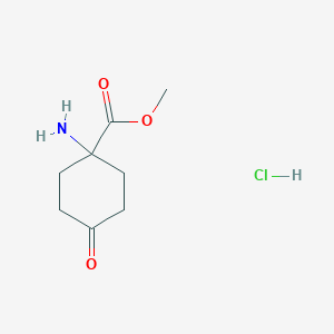 molecular formula C8H14ClNO3 B8178939 Methyl 1-amino-4-oxo-cyclohexanecarboxylate HCl 