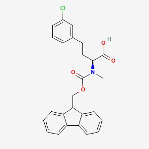 molecular formula C26H24ClNO4 B8178978 Fmoc-MeHph(3-Cl)-OH 