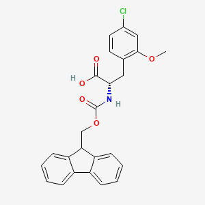 molecular formula C25H22ClNO5 B8179007 N-Fmoc-2-methoxy-4-chloro-L-phenylalanine 
