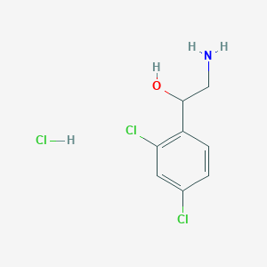 molecular formula C8H10Cl3NO B8179063 2-Amino-1-(2,4-dichlorophenyl)ethanol HCl 