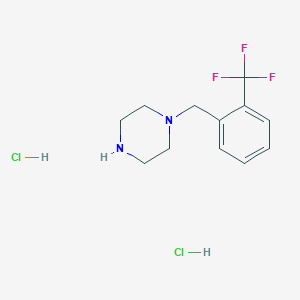 molecular formula C12H17Cl2F3N2 B8179076 1-(2-Trifluoromethylbenzyl)piperazine 2hcl 