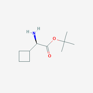 molecular formula C10H19NO2 B8179095 (R)-tert-Butyl 2-amino-2-cyclobutylacetate 