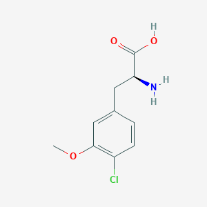 molecular formula C10H12ClNO3 B8179101 (2S)-2-Amino-3-(4-chloro-3-methoxyphenyl)propanoic acid 