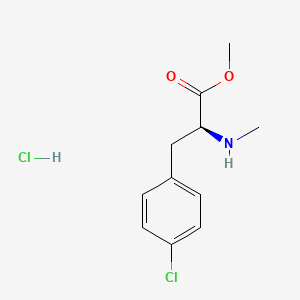 molecular formula C11H15Cl2NO2 B8179141 N-Methyl-4-chloro-L-phenylalanine methyl ester HCl 