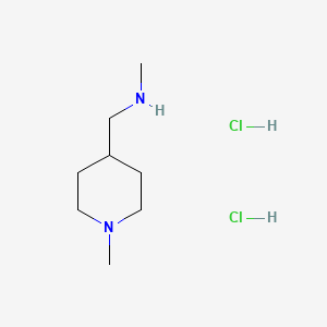 molecular formula C8H20Cl2N2 B8179159 N-methyl-1-(1-methylpiperidin-4-yl)methanamine;dihydrochloride 