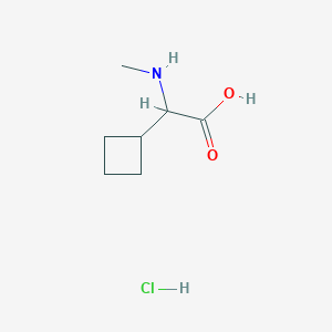 molecular formula C7H14ClNO2 B8179164 2-Cyclobutyl-2-(methylamino)acetic acid hydrochloride 