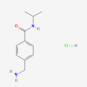 molecular formula C11H17ClN2O B8179178 4-(aminomethyl)-N-isopropylbenzamide hydrochloride 