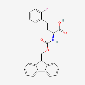 molecular formula C25H22FNO4 B8179206 N-Fmoc-2-fluoro-D-homophenylalanine 