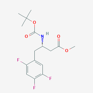 molecular formula C16H20F3NO4 B8179226 (S)-Methyl 3-(Boc-amino)-4-(2,4,5-trifluorophenyl)butanoate 