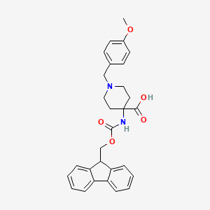 molecular formula C29H30N2O5 B8179235 4-(Fmoc-amino)-1-(4-methoxybenzyl)-4-carboxypiperidine 