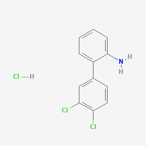molecular formula C12H10Cl3N B8179237 3',4'-Dichloro-biphenyl-2-amine HCl 