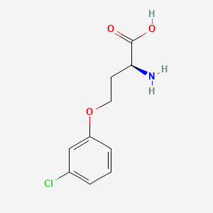 molecular formula C10H12ClNO3 B8179254 (2S)-2-amino-4-(3-chlorophenoxy)butanoic acid 