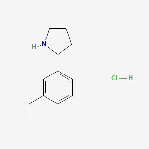 molecular formula C12H18ClN B8179260 2-(3-Ethylphenyl)pyrrolidine HCl 