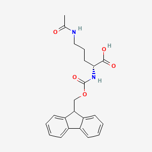molecular formula C22H24N2O5 B8179316 (2R)-5-acetamido-2-(9H-fluoren-9-ylmethoxycarbonylamino)pentanoic acid 